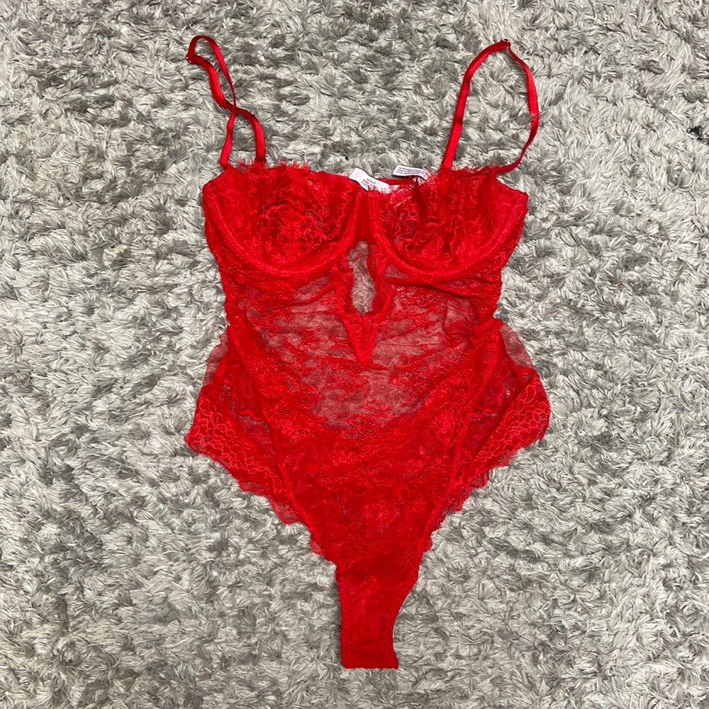 Victorias Secret Lace Teddy with Cutout Back